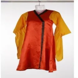 Rhine Wrap Style Satin Dress, Neck Cowl Choker Neck