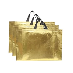 Trending Golden Laminated Polyester Shopping Bags