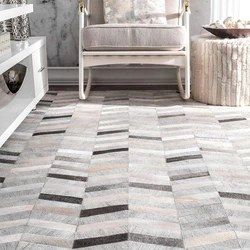 Chevron Leather Carpet