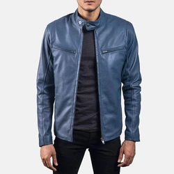 Blue Leather Jacket
