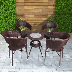Wicker Coffee Table Set