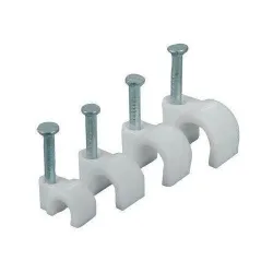 Circle Nail Cable Clip, Clip Material High Density Polyethylene