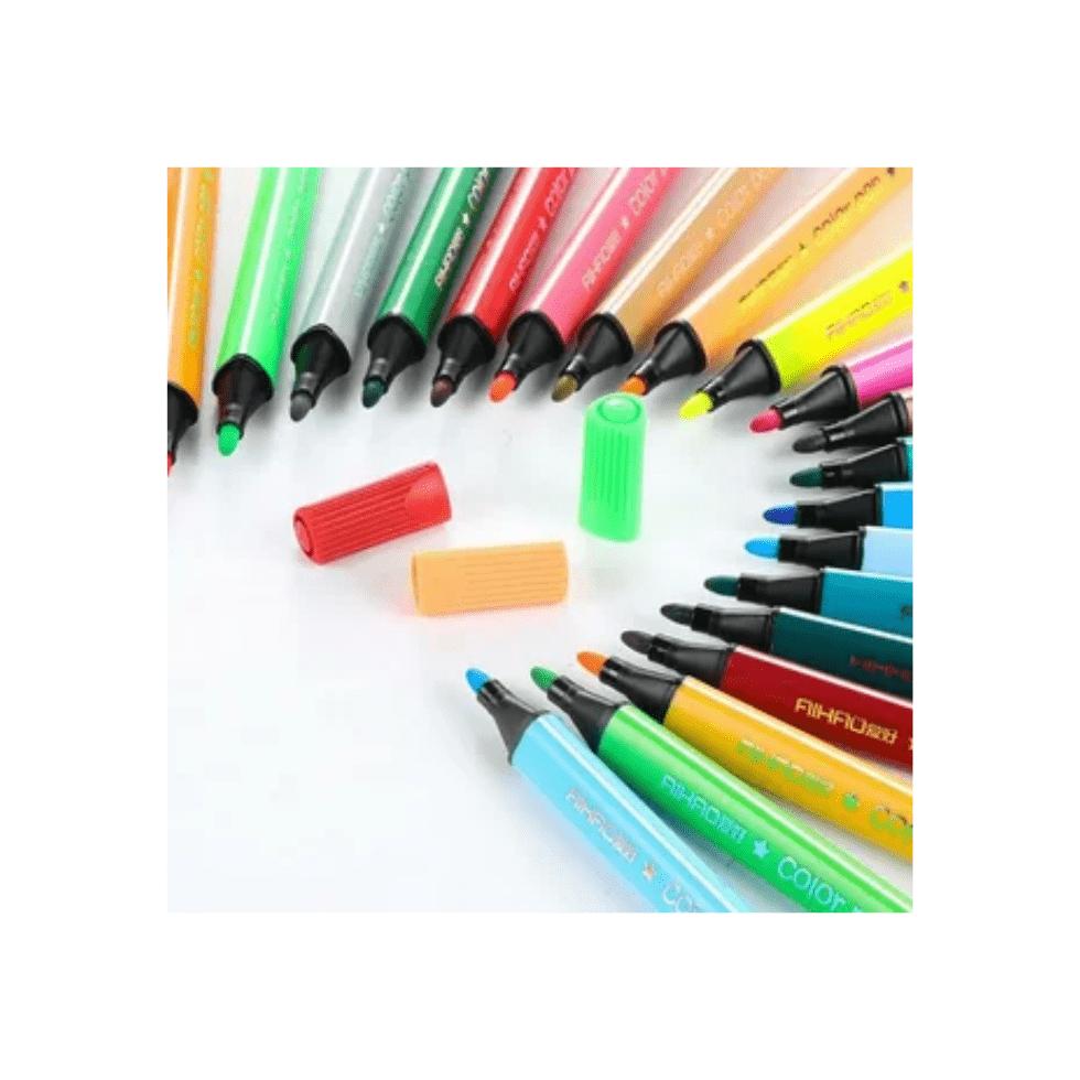 Bright Multicolor Fine Point Permanent Marker Pens Image