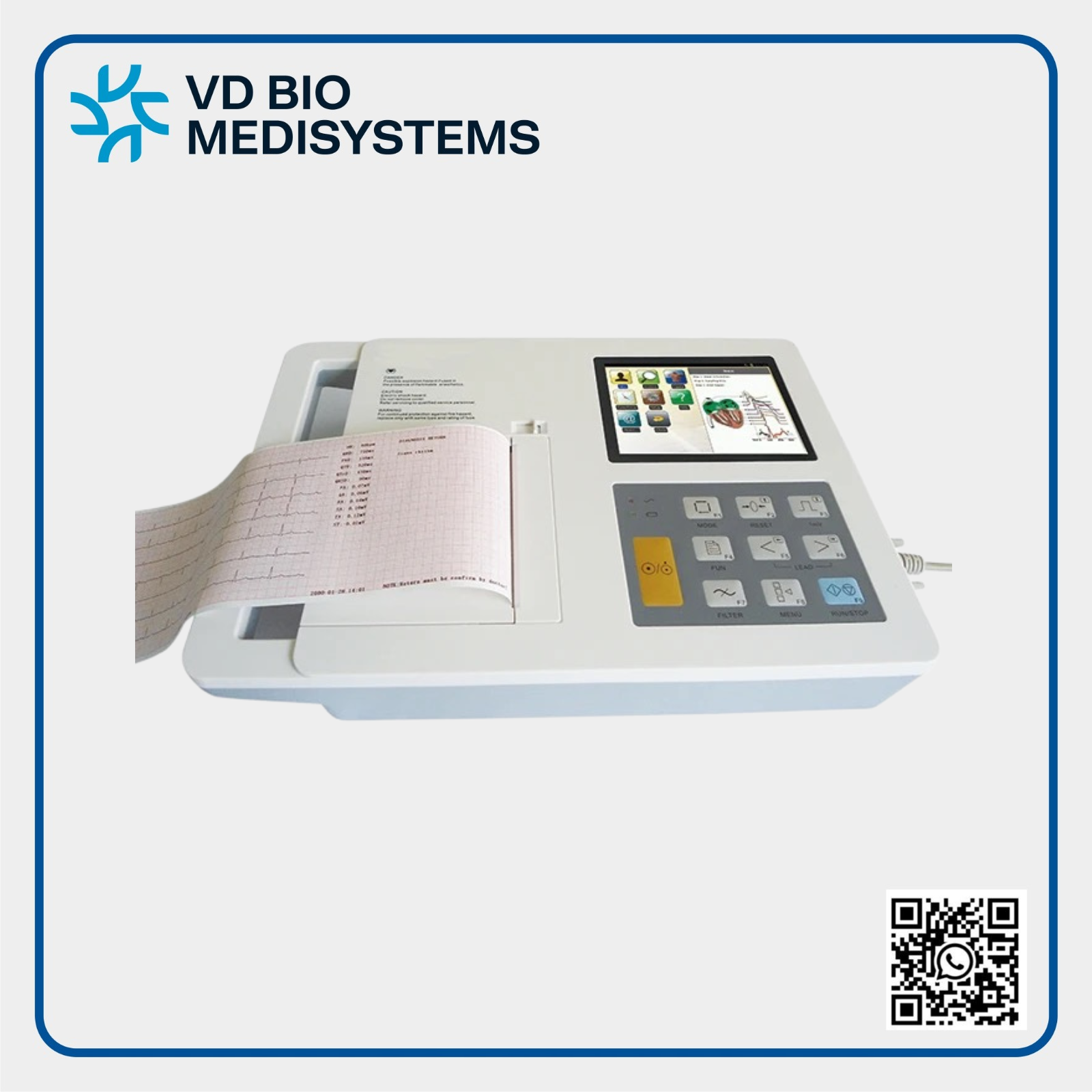 VD Bio Medisystems 3 Channel Ecg VD-300E Image