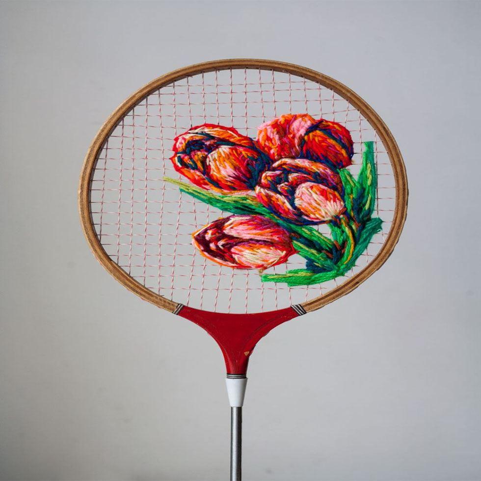 Badminton Fibre Painted Rackets  Image