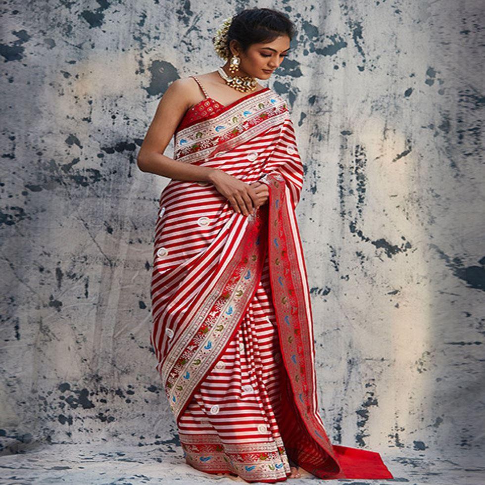 Banarasi Striped Saree Image