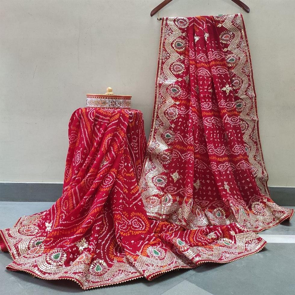 Bandhej Jaipuri Saree Image