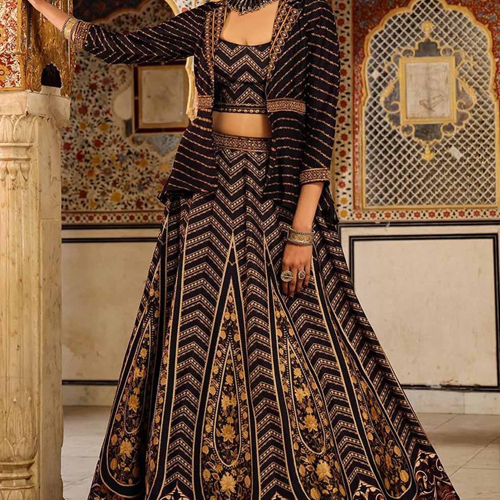 Black Designer Lehenga Image