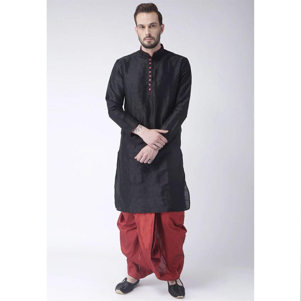 Black Dhoti Kurta Image