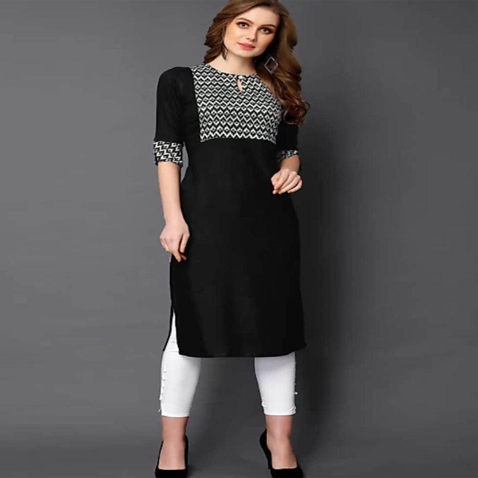 Black Ladies Kurtis  Image