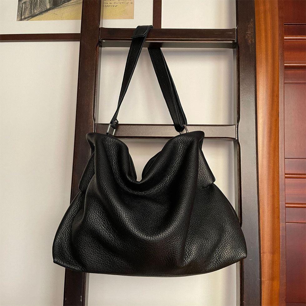 Black Leather Bag Image