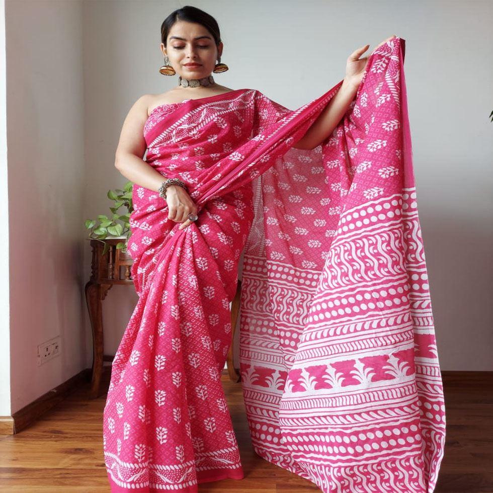 Block Print Saree Image