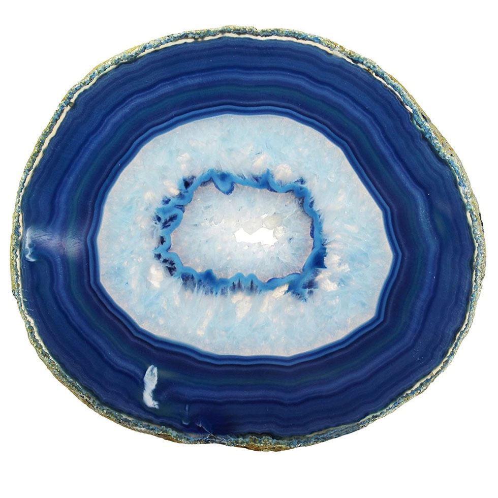 Blue Agate Stone Slice Image