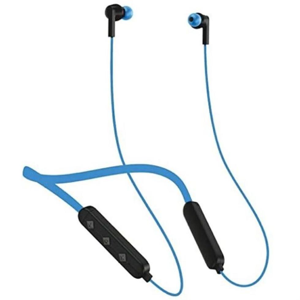 Blue Bluetooth Neckband Headset Image