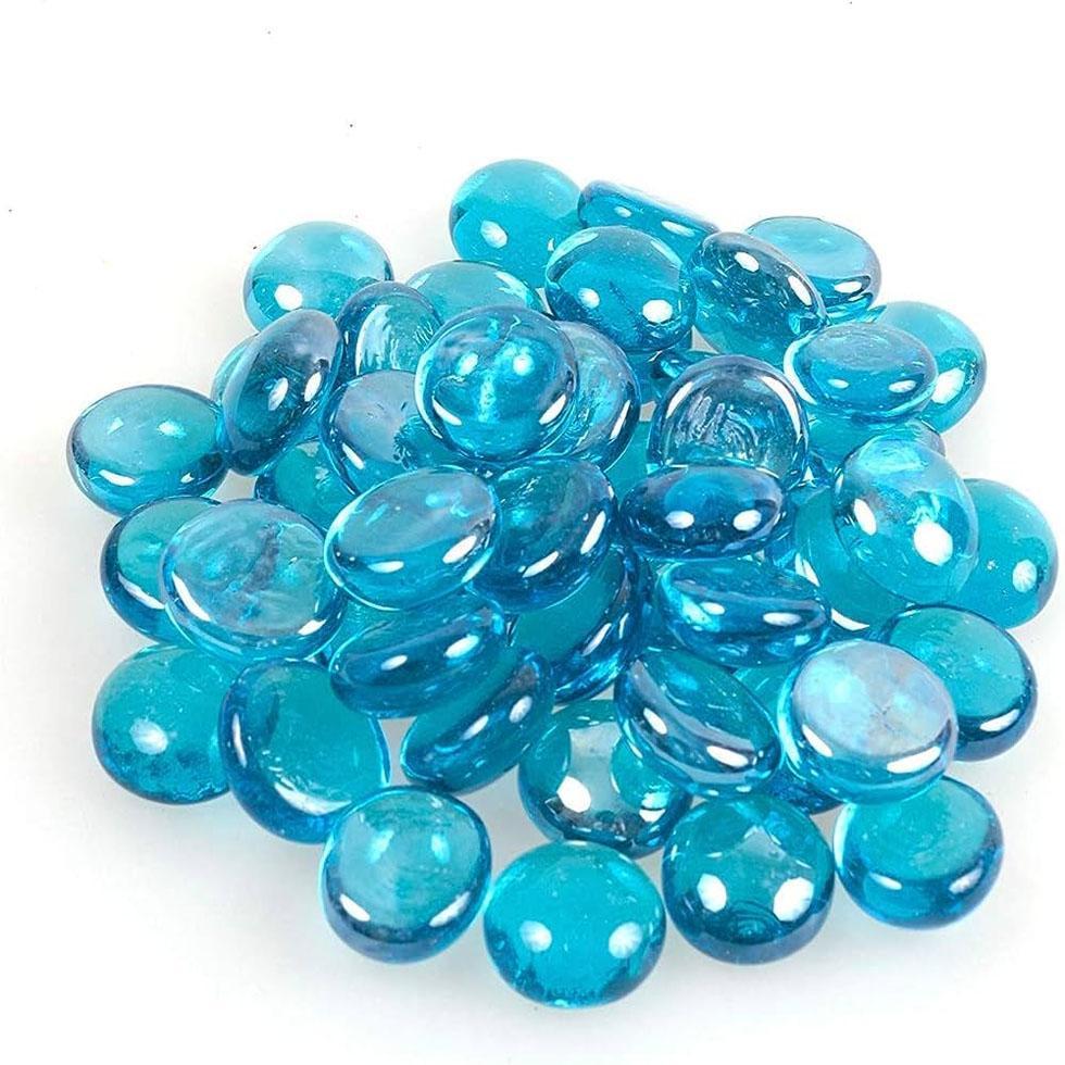 Blue Glass Pebbles Image