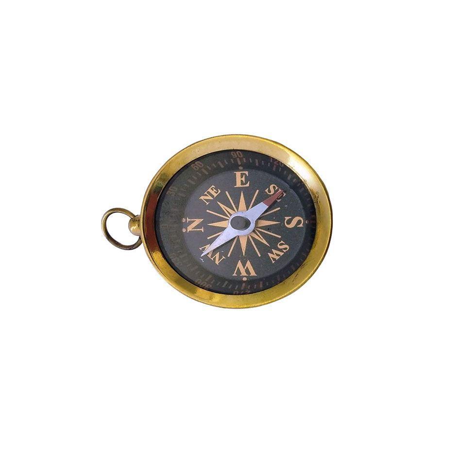 Brass Mini Pocket Compass Image