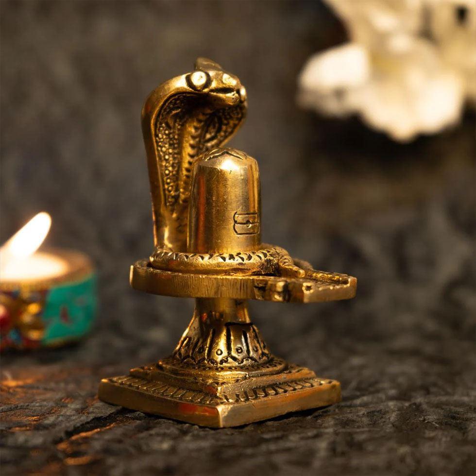 Brass Puja Shivling Image