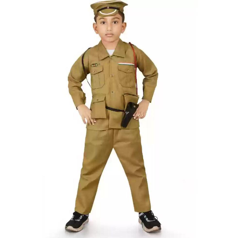 Brown Kids Police Dress Image