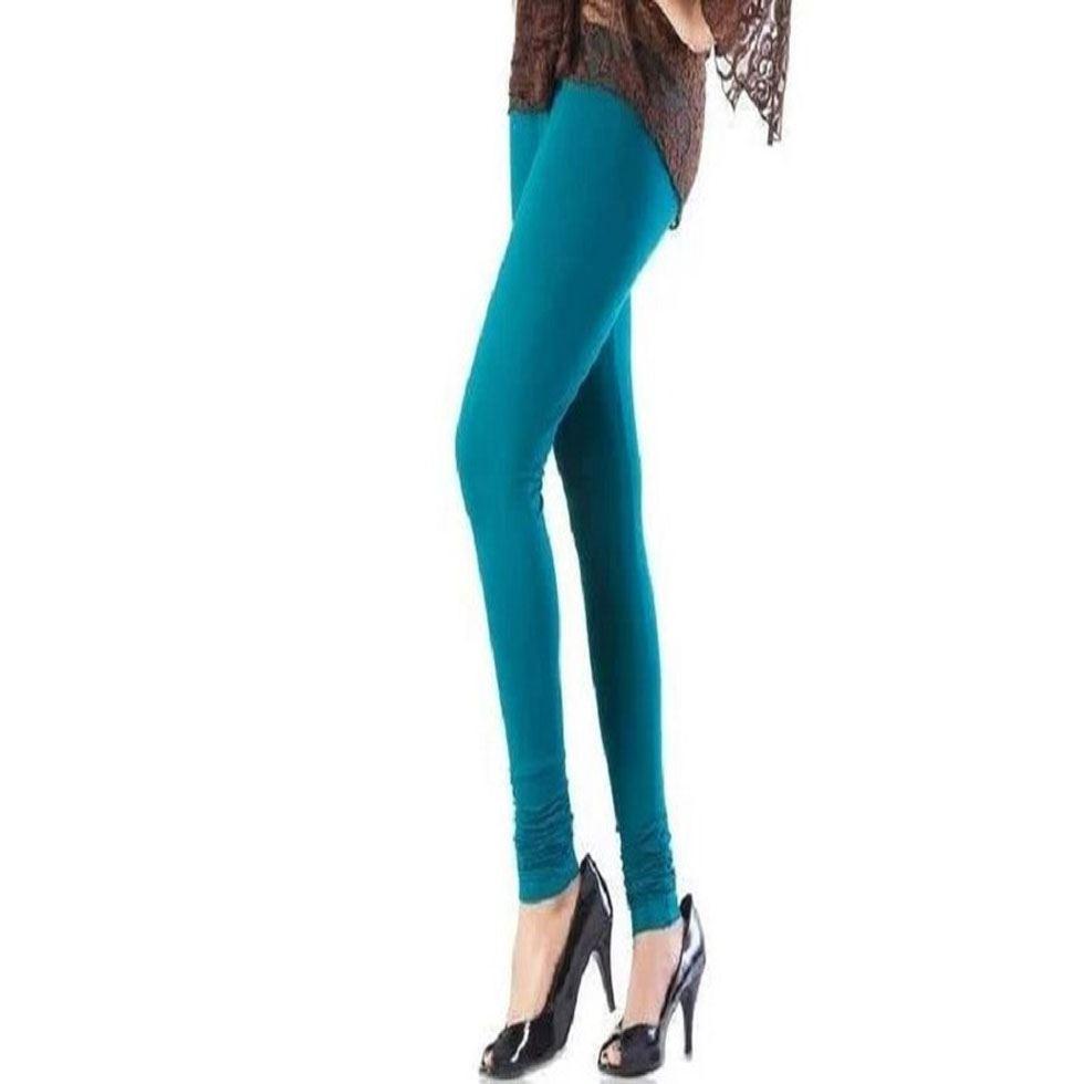 Casual Plain Cotton Leggings Image