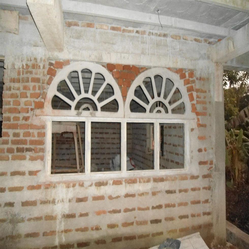 Cement window frame Image