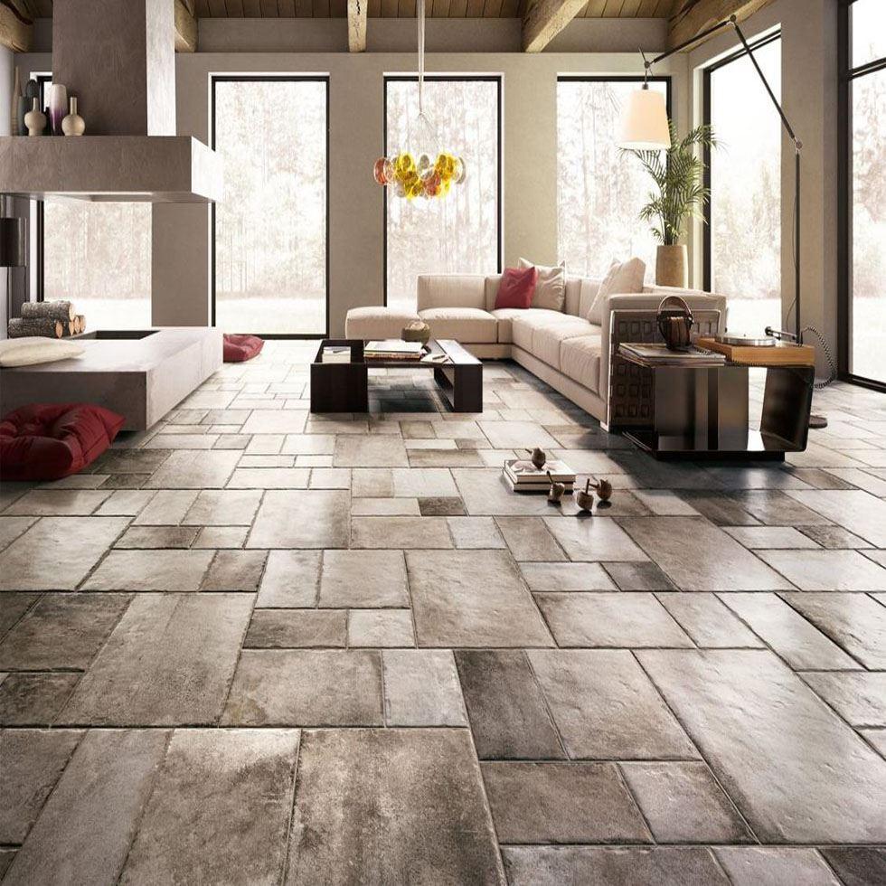 Multicolored Polished Ceramic Floor Tiles Image