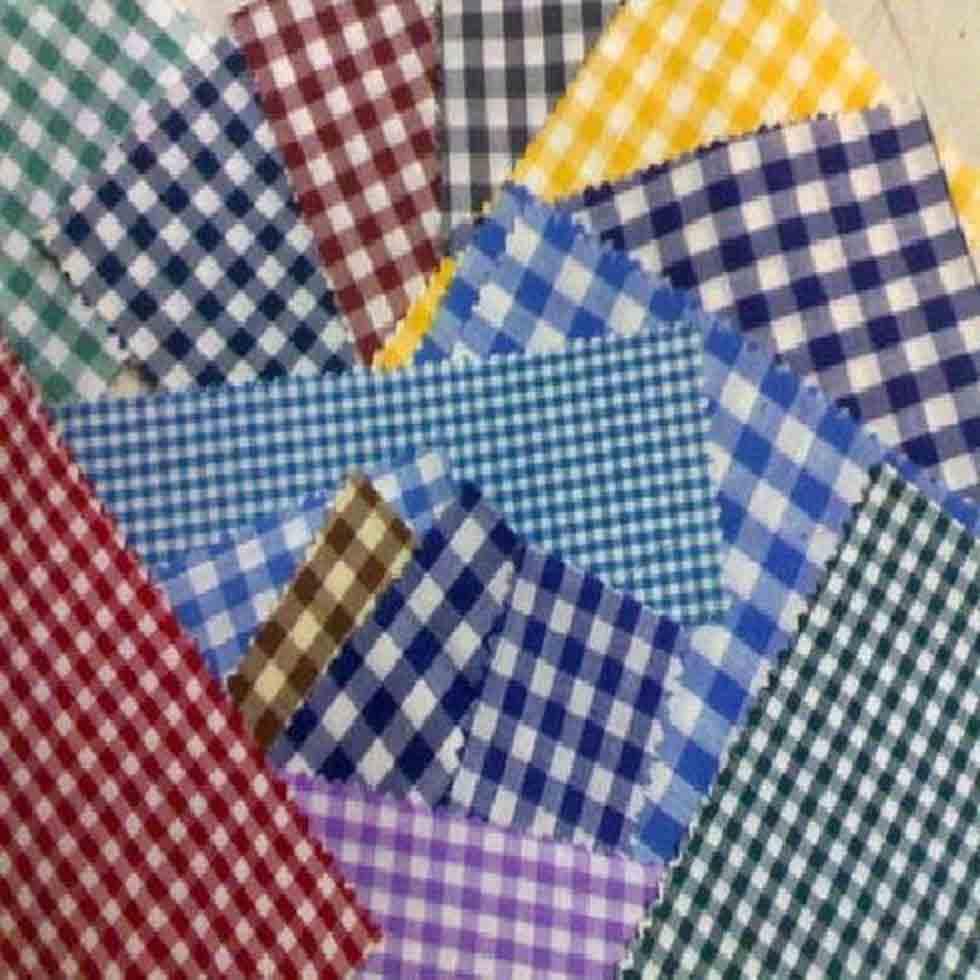 Best Multicolored Cotton School Checks Uniform Fabric Image