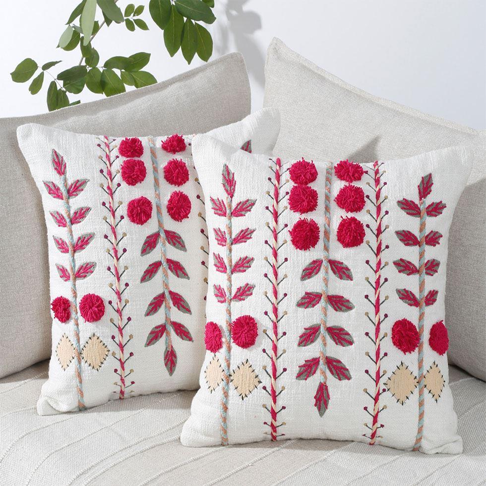 Cotton Embroidered Cushions Image