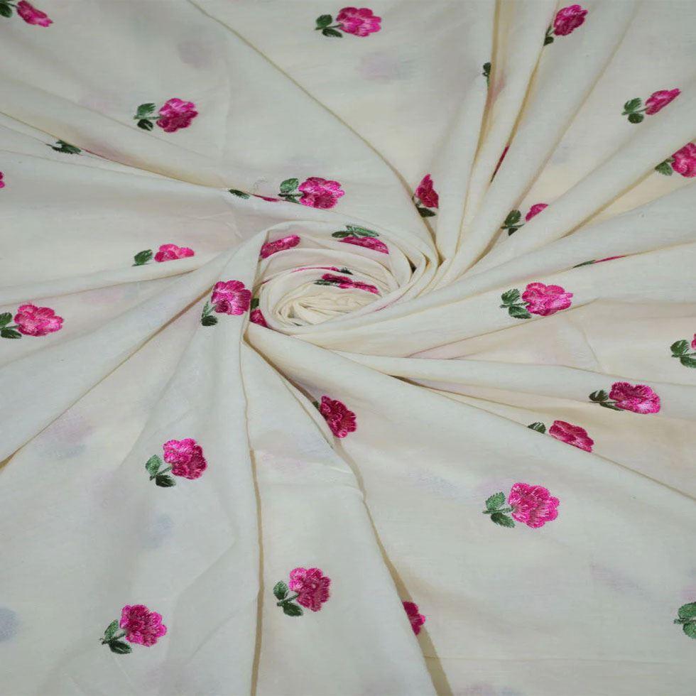 Cotton Embroidered Fabric Image