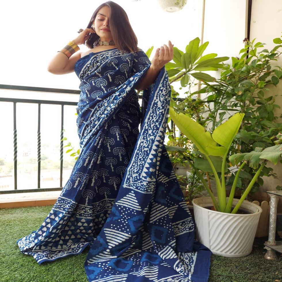 Cotton Printed Saree Image