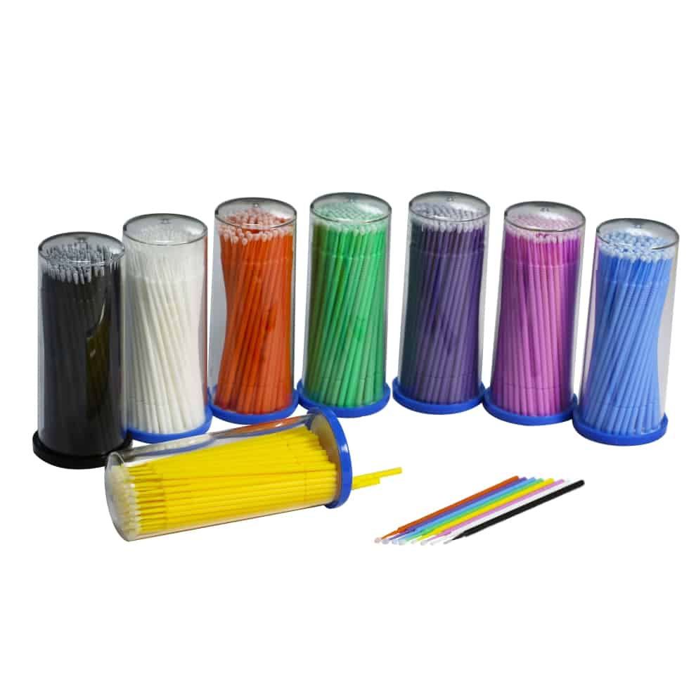 Multicolored Dental Microapplicator Disposable Brushes Image