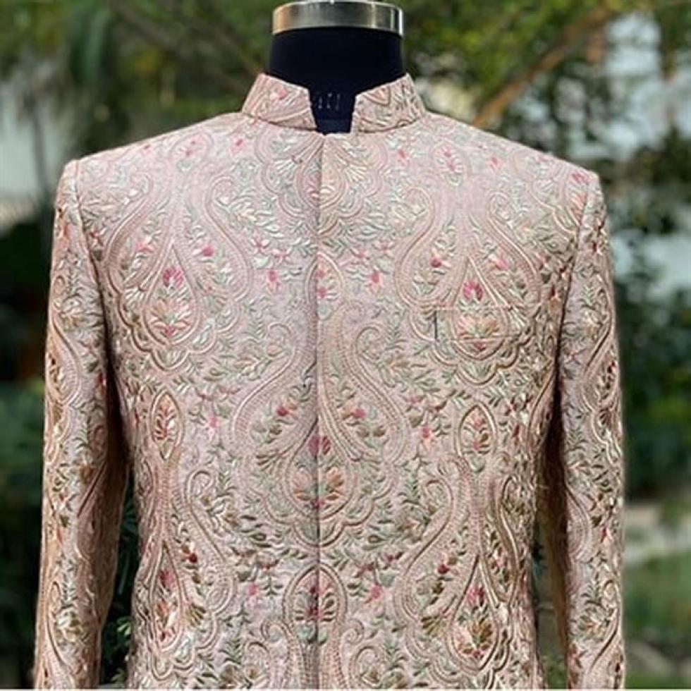 Designer Sherwani For Wedding with Heavy Embroidery Work Image