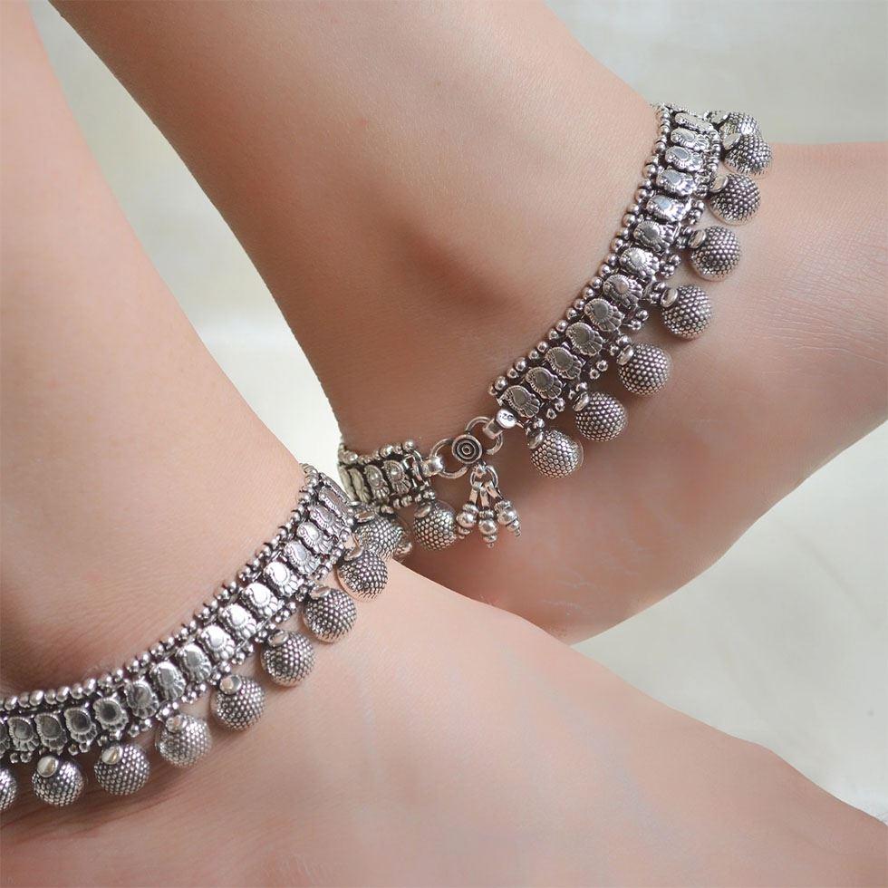 Designer Silver Anklet Image