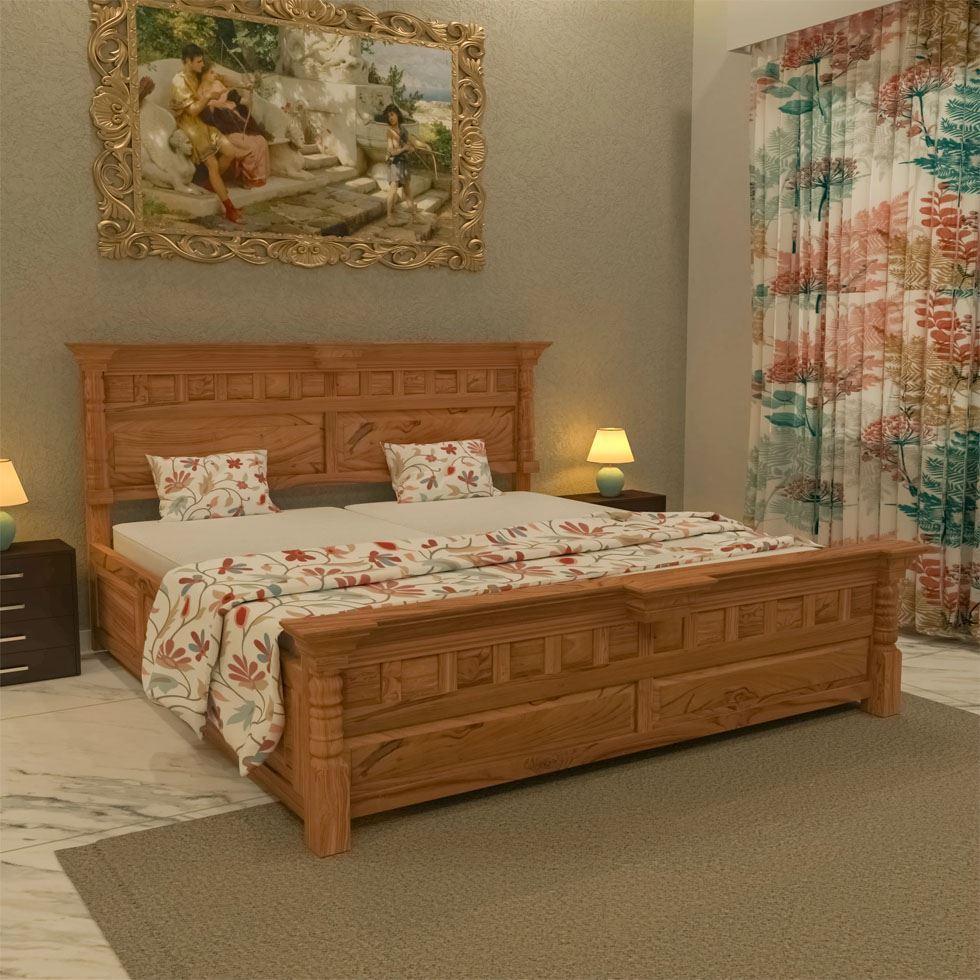 Designer Wooden Bed Image