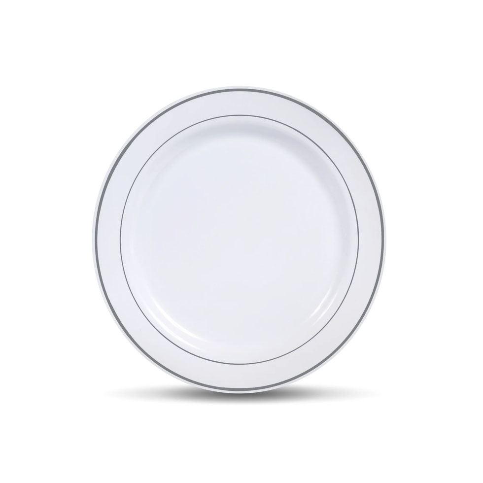 Disposable White Plastic Plates Image