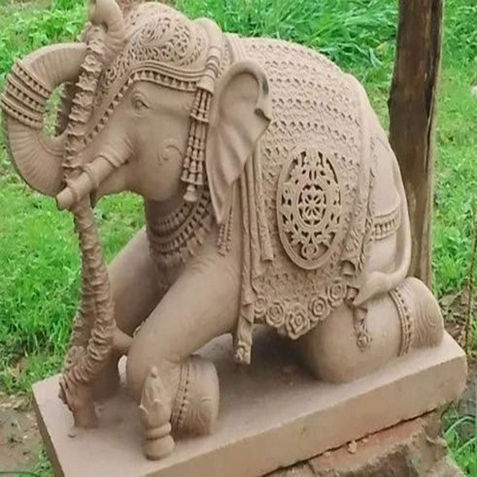 Elephant Sandstones Statues Image