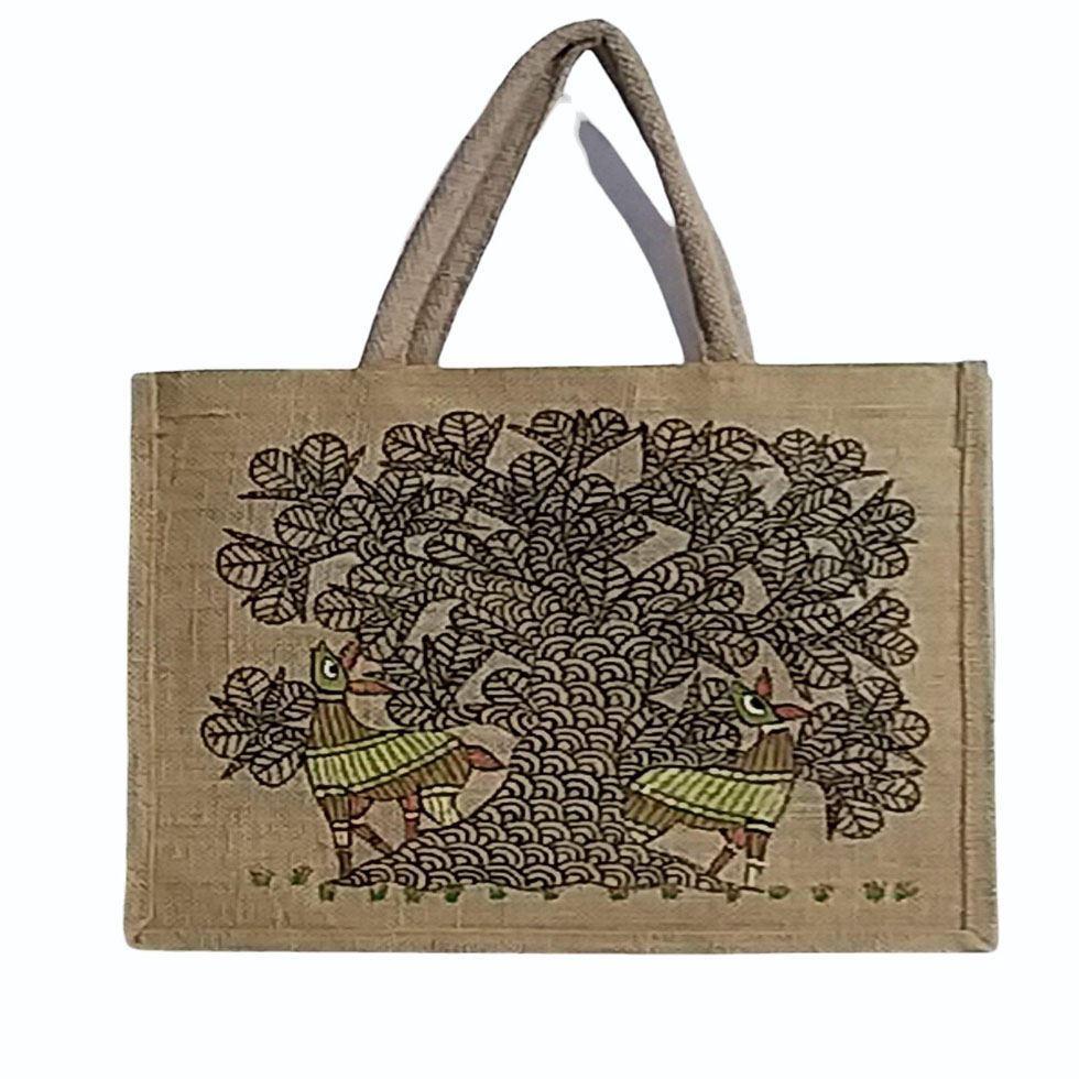 Fancy Printed Jute Bag Image