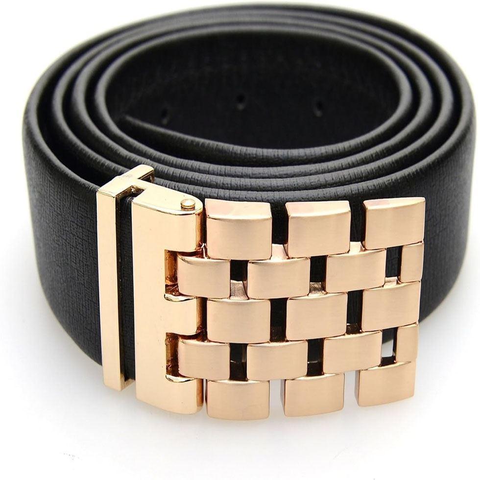 Faux Leather Gold Belt Image