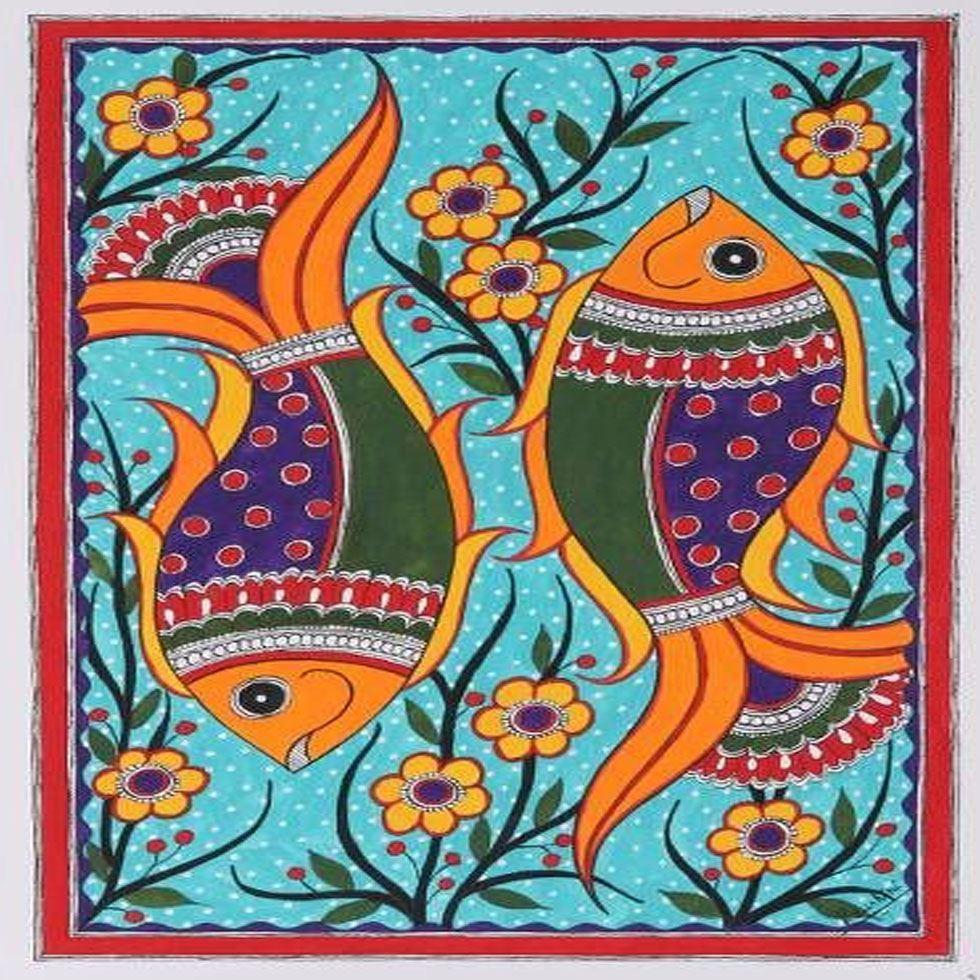 Fish Madhubani Painting Image