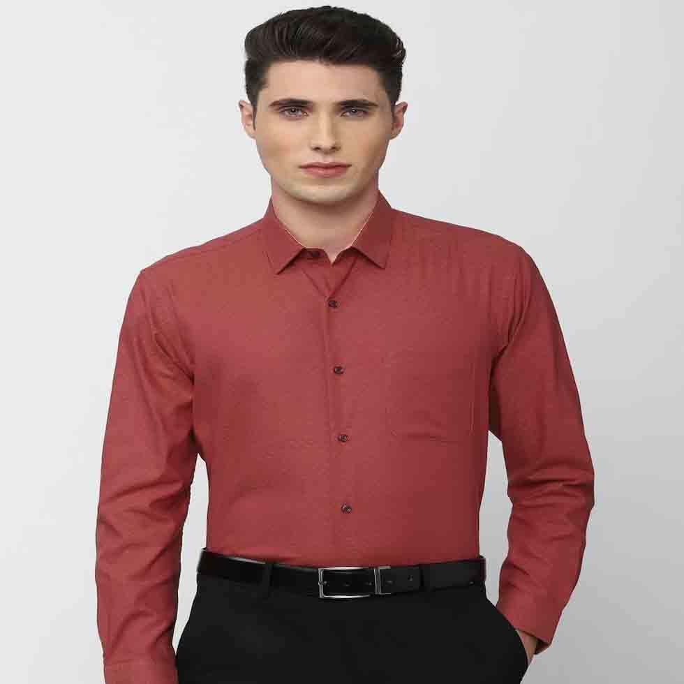 High Quality Plain Formal Shirts Men Indian Office Wear Image