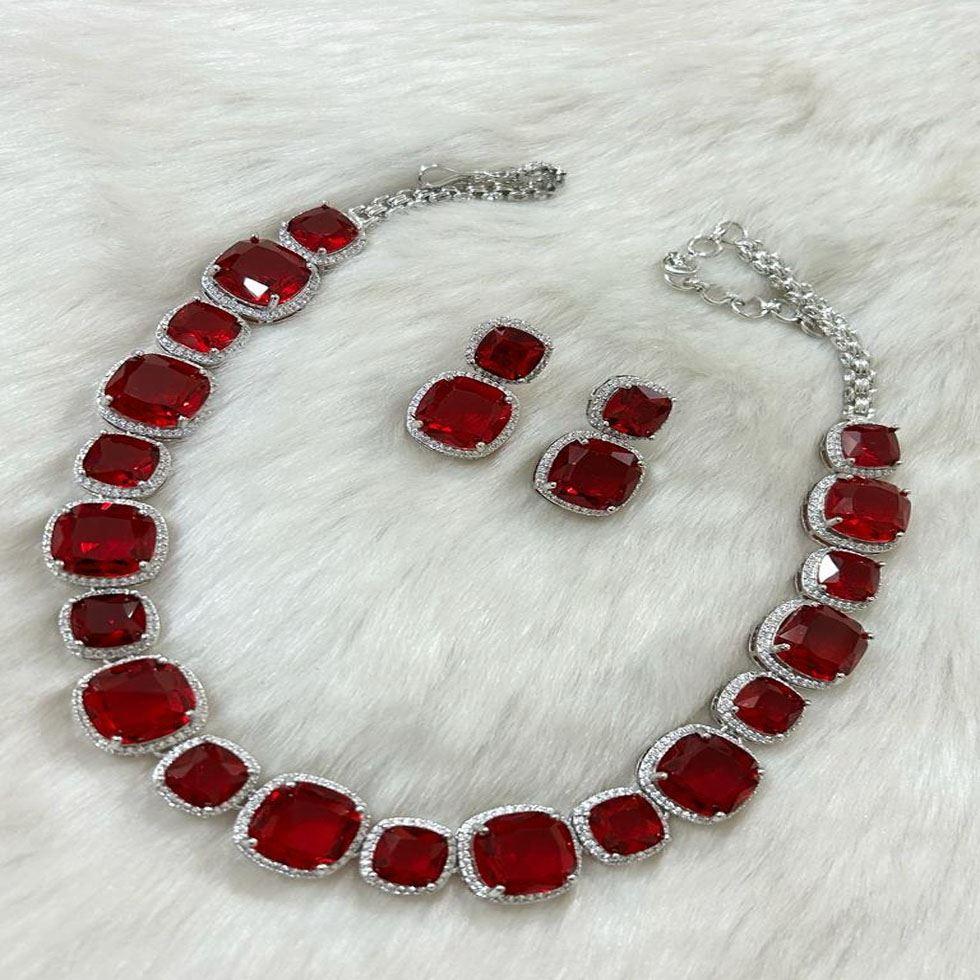 Gemstone Ruby Red Necklace Image