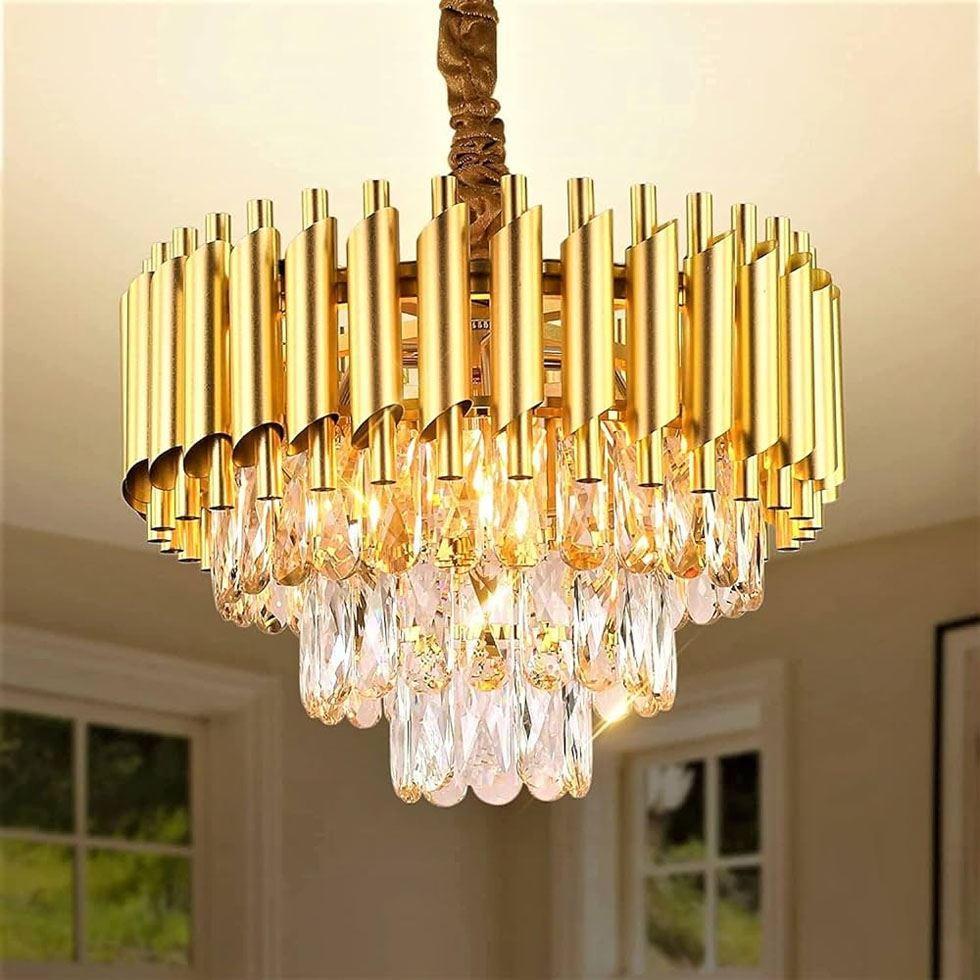 Golden Metal Chandelier Image