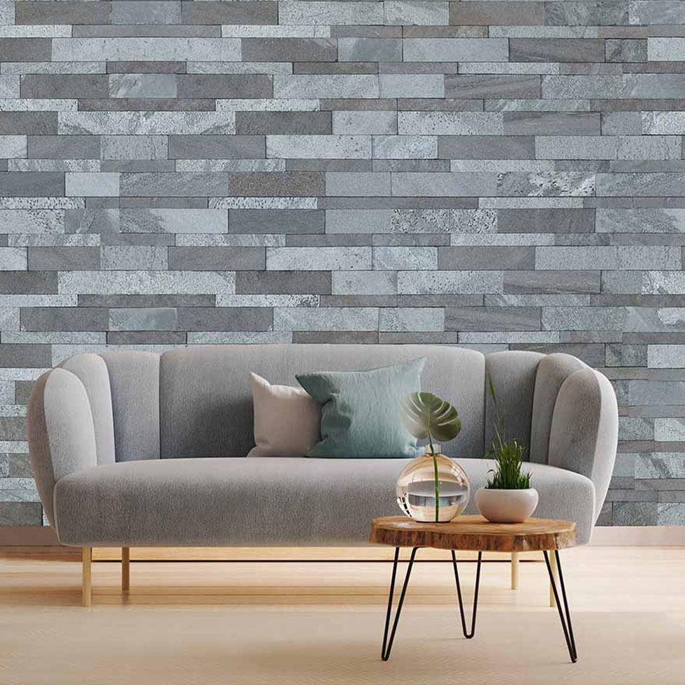 Grey Wall stone panel Image