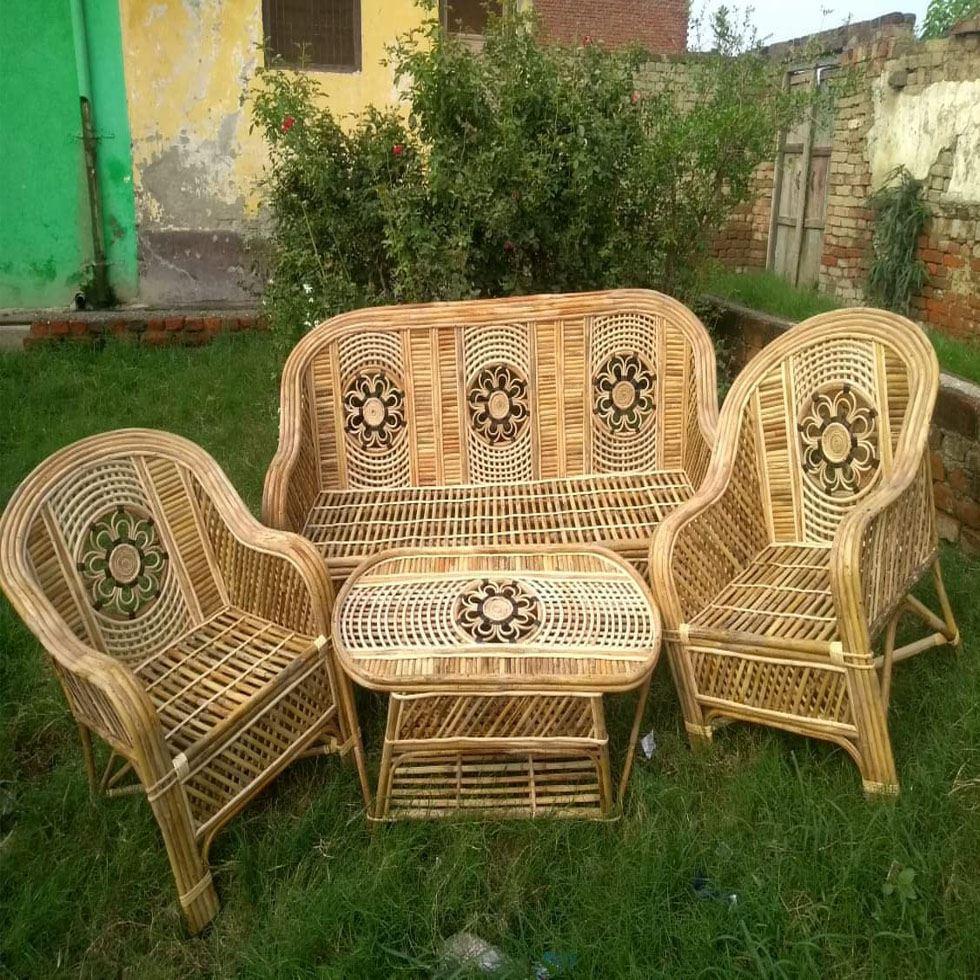 Indoor Bamboo Sofa Set Image