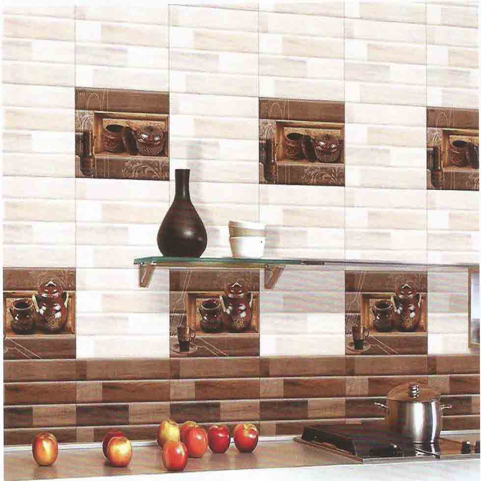 Glossy Ceramic Mosaic Kitchen Tile Image