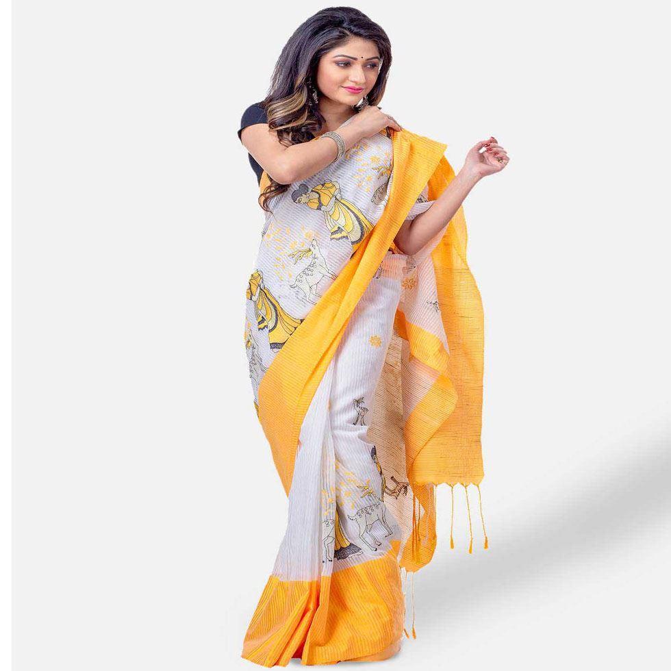 Ladies Cotton Handloom Saree Image