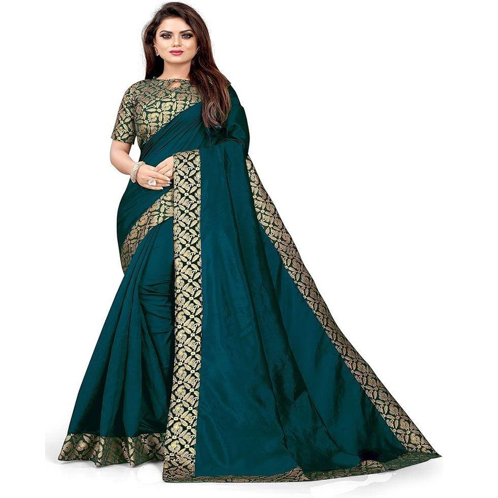 Ladies Embroidered Silk Saree Image