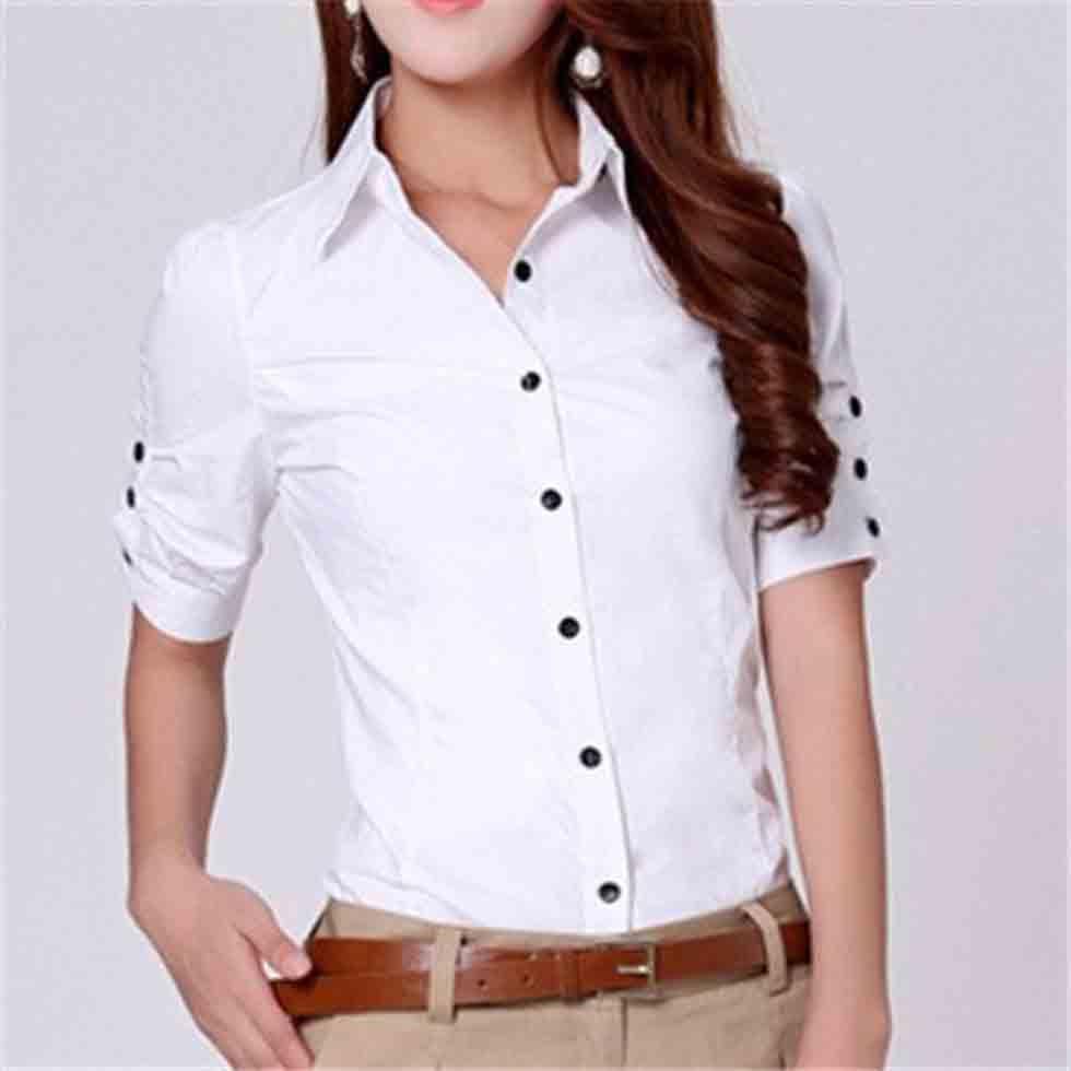 Top Brand Ladies Shirt New Design Casual Office Wear Image