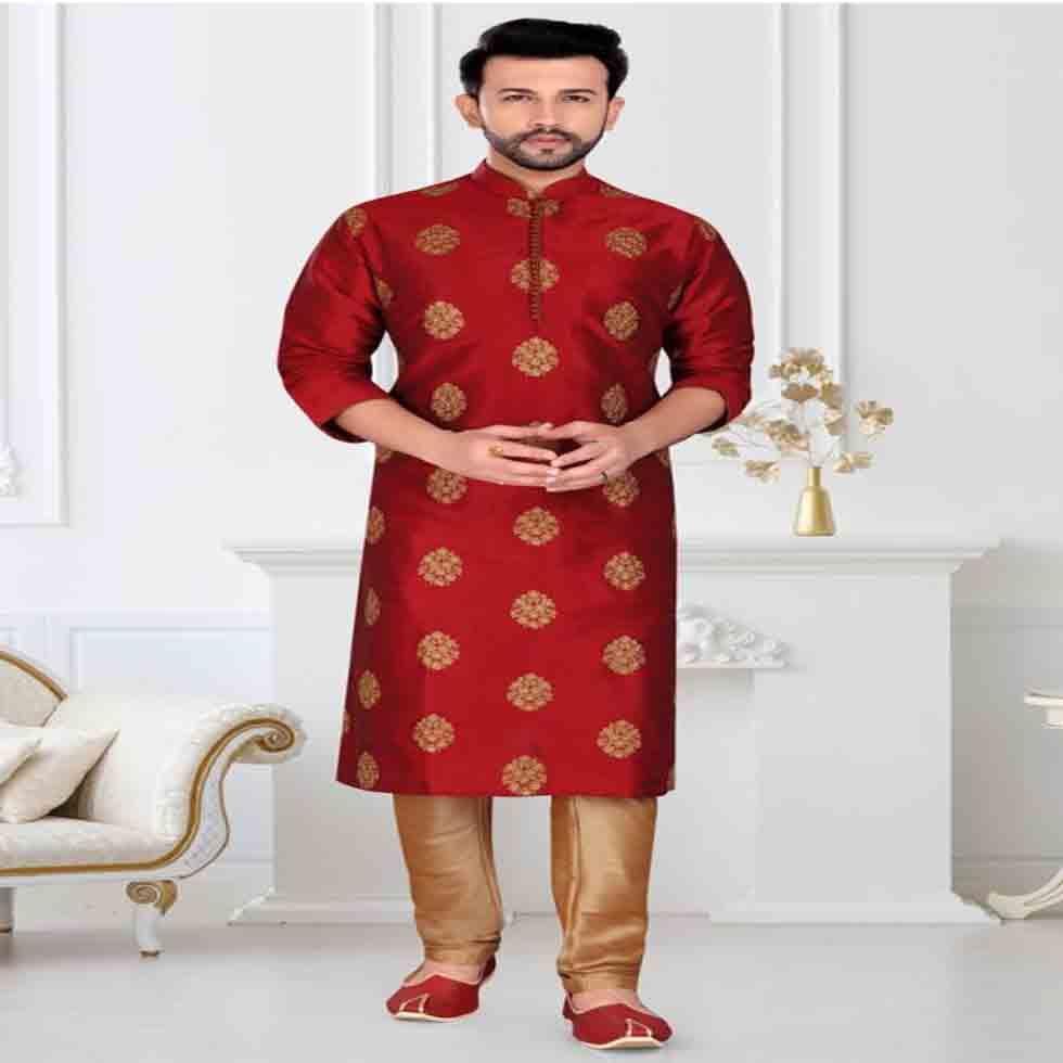 Traditional Different Colors Styles Patterns Mens Kurta Image