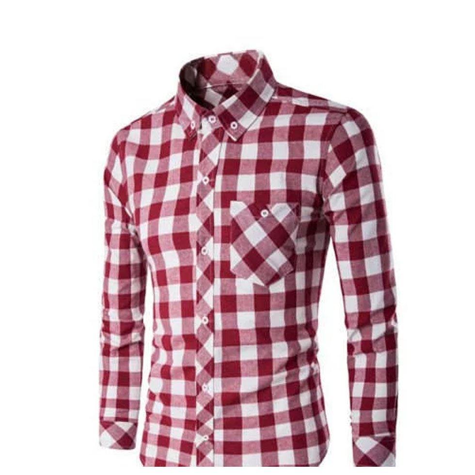 Premium Quality Mens Slim Fit Check Shirts Manufacturer Image
