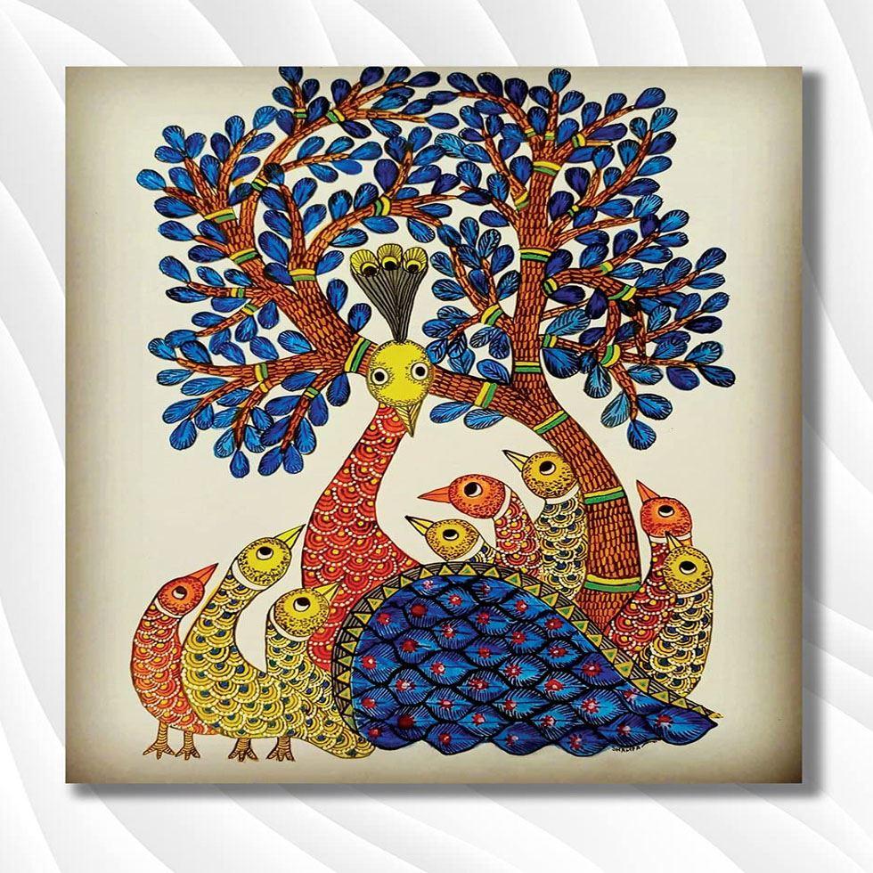 Multicolor Gond Painting Image